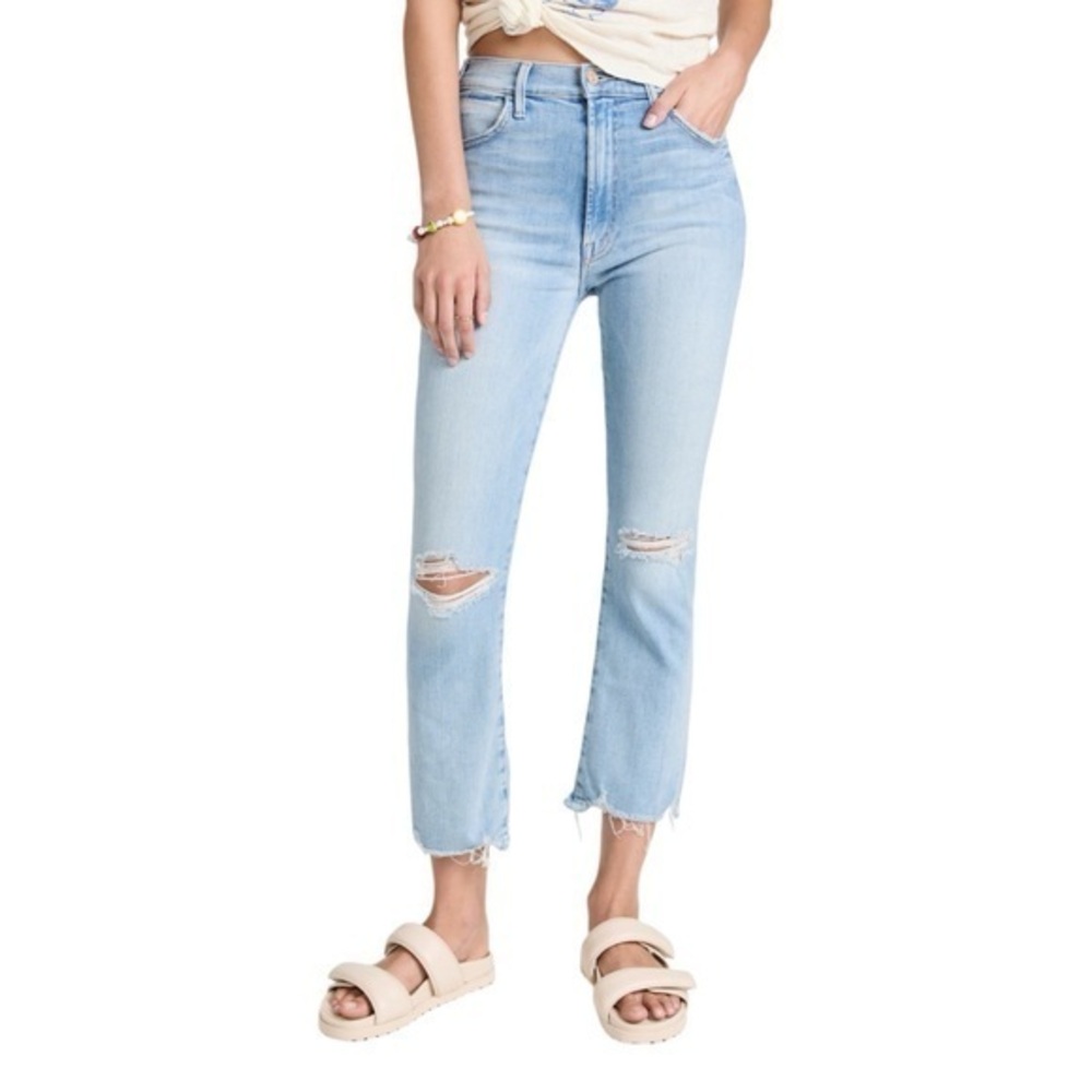 MOTHER The Hustler‎ Ankle Chew Petal Plucker Light Denim Jeans 28